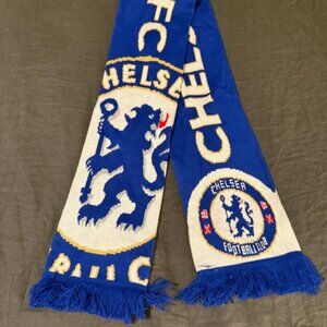 Chelsea FC Knit Soccer Scarf – Classic Blue Lion Design